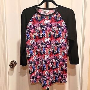 Lularoe Disney Queen Villians Randy Baseball Tee Women's Size Medium